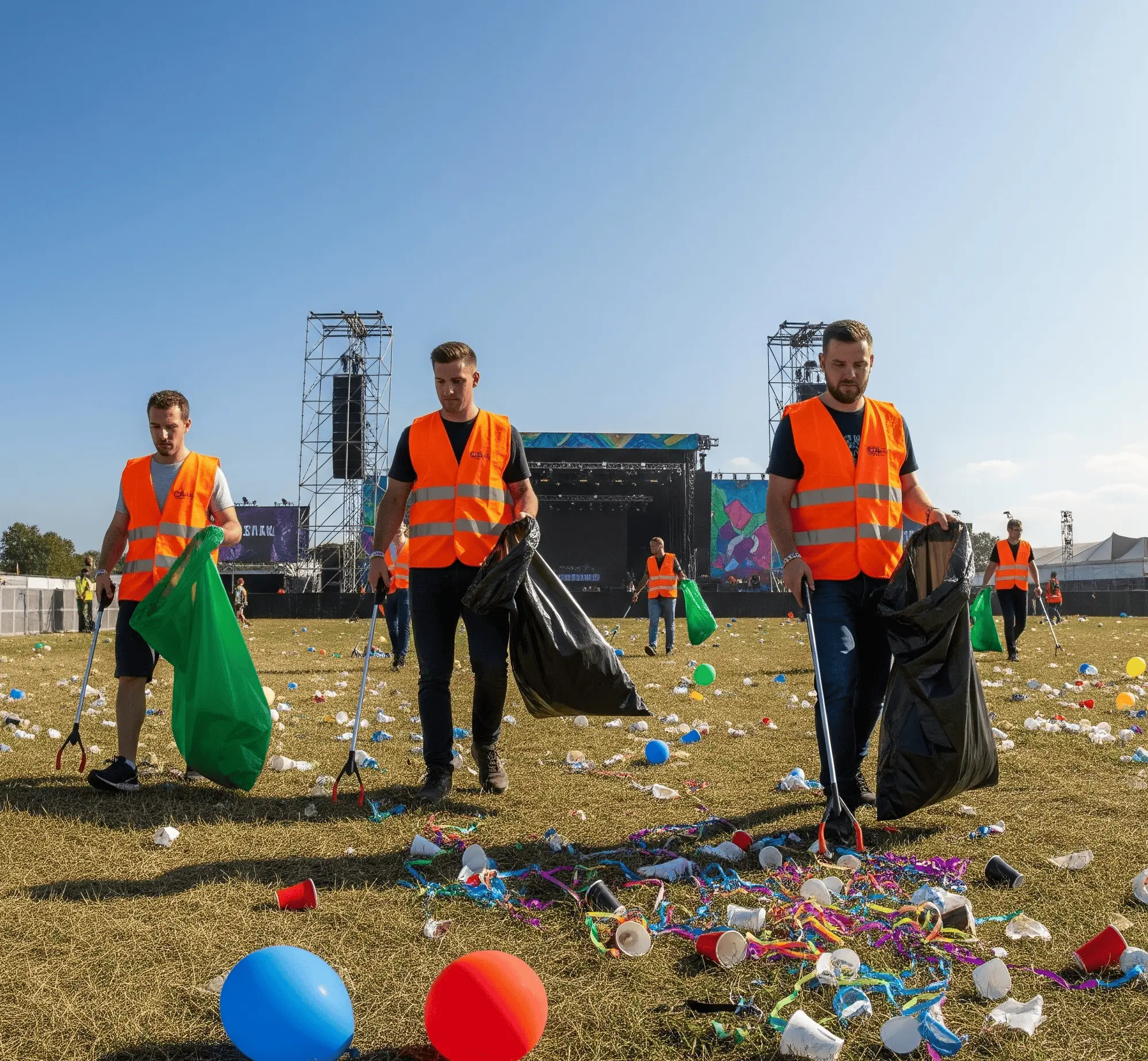 úklid po festivalu